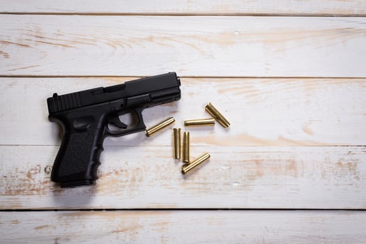 hand gun with rounds photo