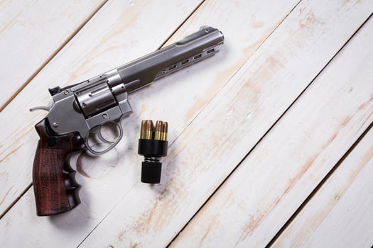 hand gun with rounds photo