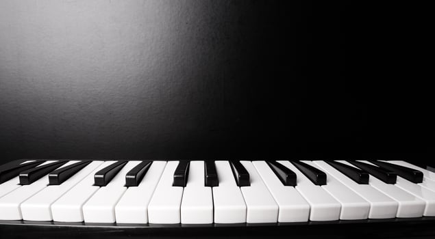 Close-up of Piano Keyboard photo