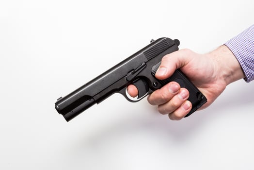 Gun isolated on a white background photo