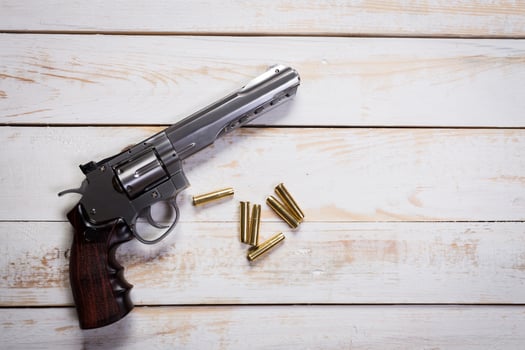 hand gun with rounds photo