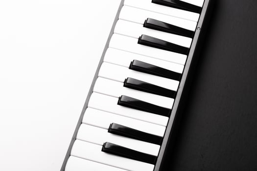 Close-up of Piano Keyboard photo