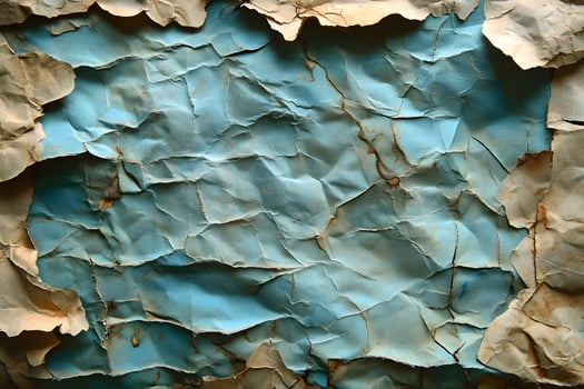Vintage Cracked Blue Paper Texture for Artistic Backgrounds and Designs photo