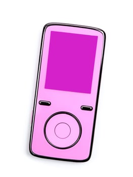 Small mp3 player isolated on white photo