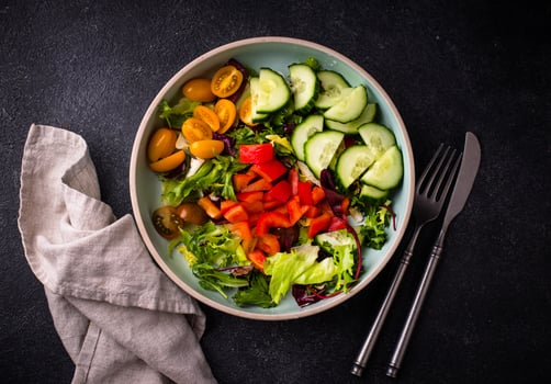 Fresh healthy organic vegetable salad photo