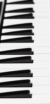 Close-up of Piano Keyboard photo