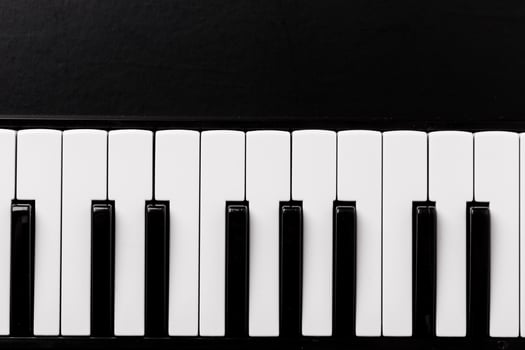 Close-up of Piano Keyboard photo