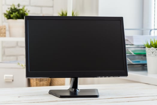 Desk of creative worker photo