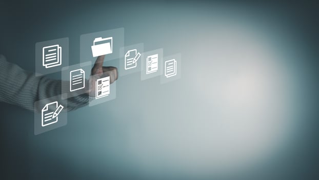 Document Management System, Officer manage files, Online document database management, automated processes to manage system photo