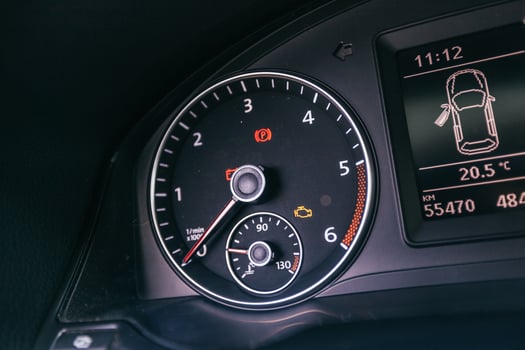 Close up modern car dashboard photo