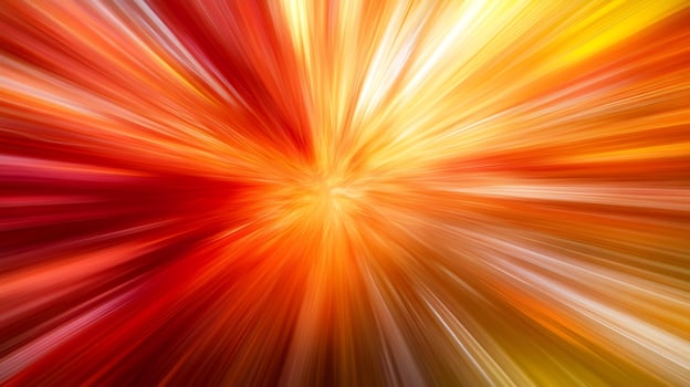 Abstract Fiery Orange and Red Light Streaks in Motion photo