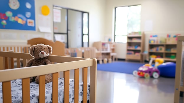 Cozy Kindergarten Classroom Featuring Teddy Bear and Playful Decor photo