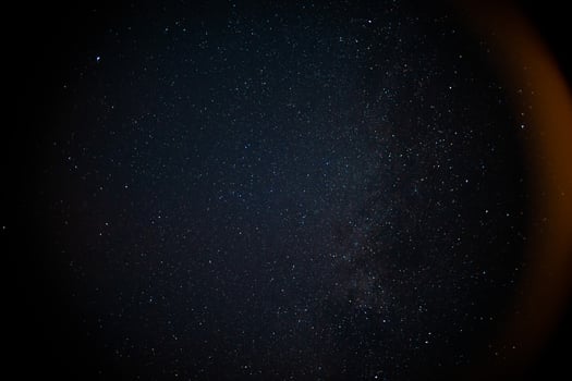The milky way galaxy can be observed clearly in the night sky photo