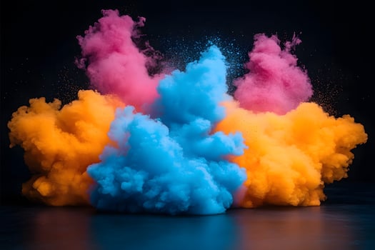 Vibrant Color Explosion Abstract Art for Creative Design and Decor photo