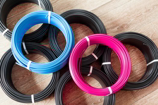 set colored electric cable photo