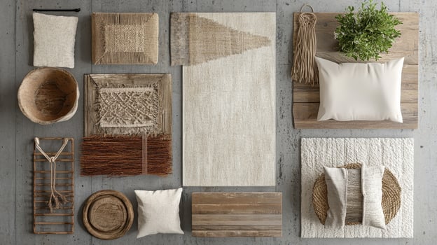 A variety of different types of pillows and blankets photo