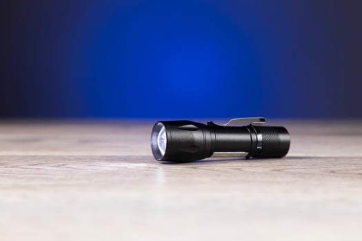 small lantern on dark background photo