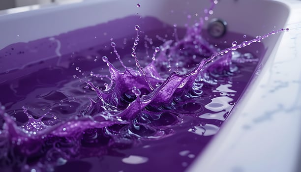 Purple Liquid Splashing in a White Container photo