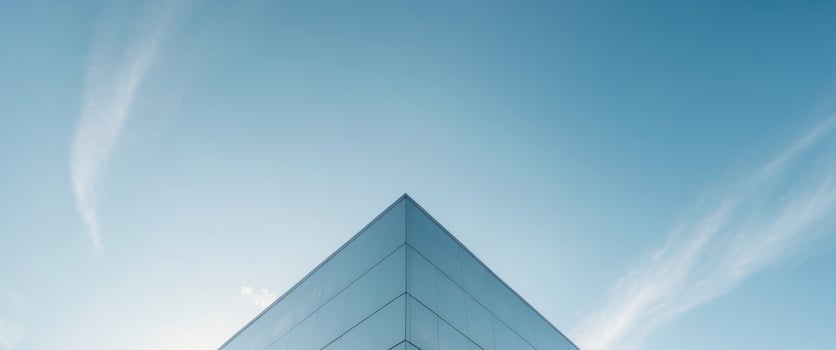modern office building with sky , copy space concept for wallpaper or background. photo