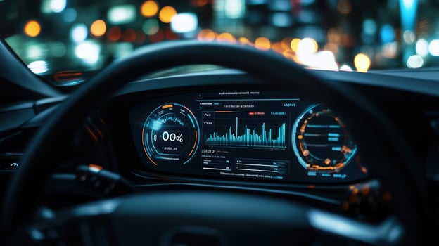 Closeup of a digital dashboard b with realtime data analytics displaying metrics on production speed and inventory levels exemplifying the responsiveness to changing customer preferences photo