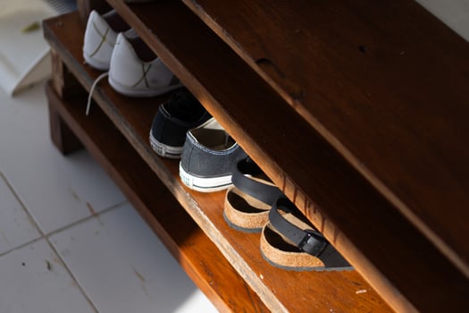 Wooden Shoe Rack photo