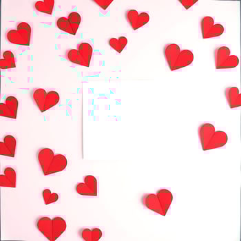 Red nicer hearts with white photo