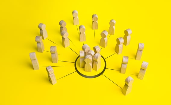 People gather in a group. Engaging the public and creating an organized community. Political movement, volunteering, social organizations, activists. Collaboration and cooperation. Growth, expansion photo