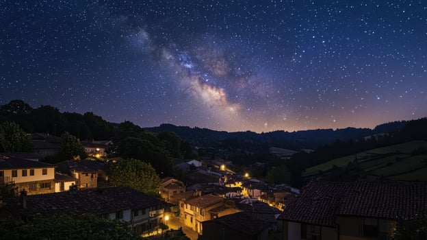 Milky over the village of castelnuovo photo