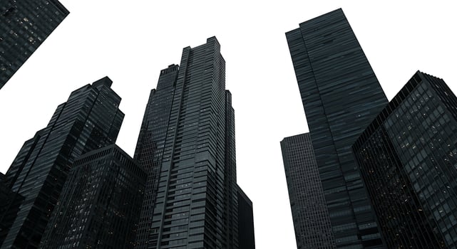 Modern Cityscape Skyscrapers at Dusk Dark Architecture photo