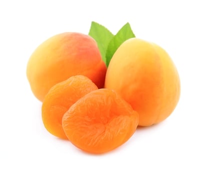 Sweet apricots and dried apricots photo