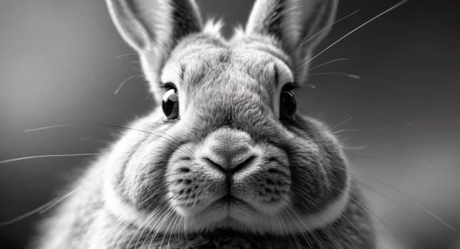 A close up of a rabbit looking at the camera photo