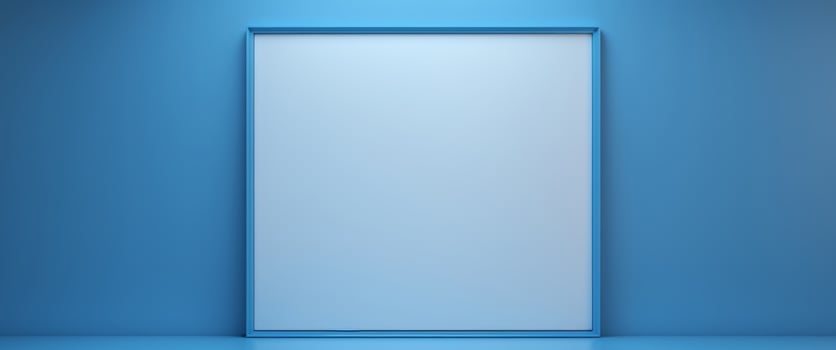 Blue background with a white square in the middle photo