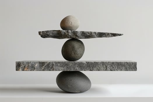 Balancing stones representing concept of harmony and balance photo