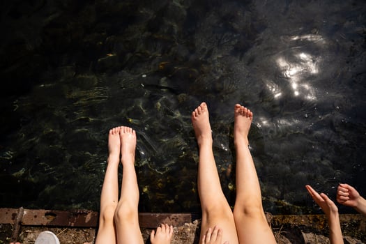 Enjoy a relaxing day by the water A perfect summer experience spent with good friends by the coast photo