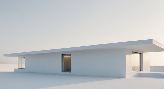A house with a white roof and a white exterior. photo