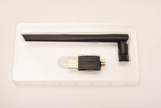 Wi-Fi router . USB Bluetooth Adapter. photo