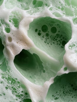 Abstract green and white foam texture background photo