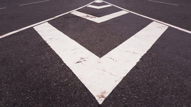Road with white lines photo