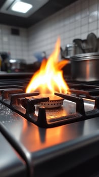 Burning gas flame photo