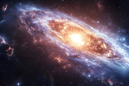 Stellar Galaxy in Space Mesmerizing Cosmic Light and Celestial Wonders photo