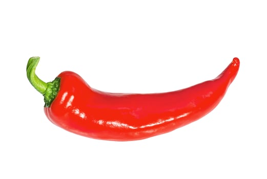 Red capia pepper isolated on white background photo