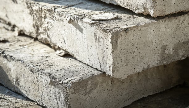 Stacked Concrete Blocks Ready For Construction photo