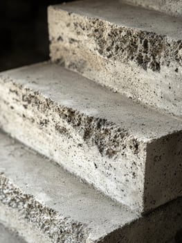 Rough Textured Concrete Steps Architectural Detail photo