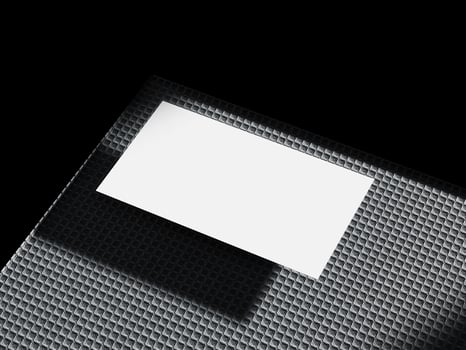 Classy Business Card Presentation on Urban Concrete Background photo