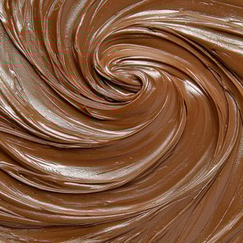 Swirled Chocolate Cream Texture Background. photo