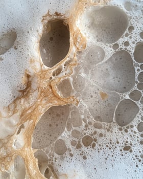 Abstract foam texture with brown accents photo