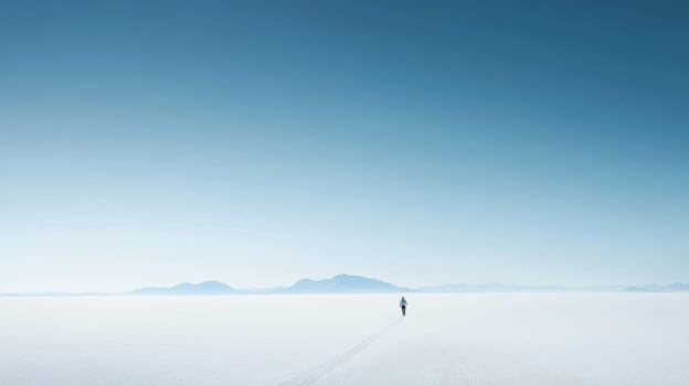Cross-Country Skiing in Winter White photo