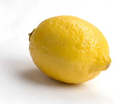 a lemon is shown on a white background photo