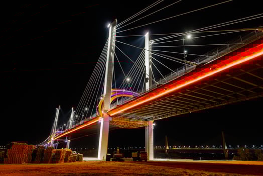 Nights Embrace A Modern Marvel of Light and Engineering photo