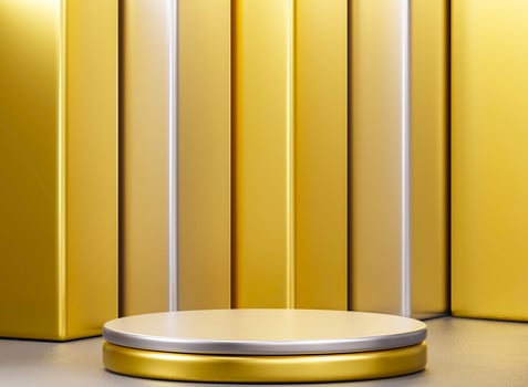 Circle and gold background for presentation photo